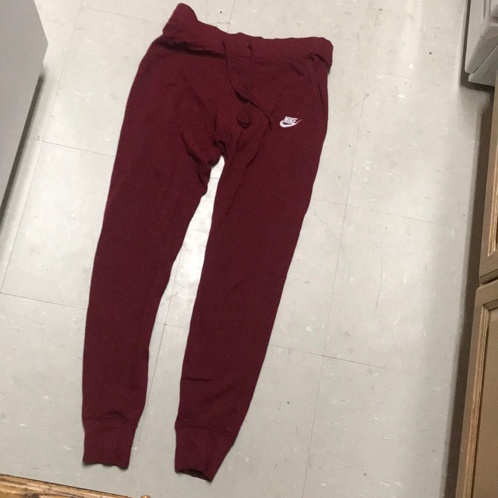 Burgundy Nike Sweatpants